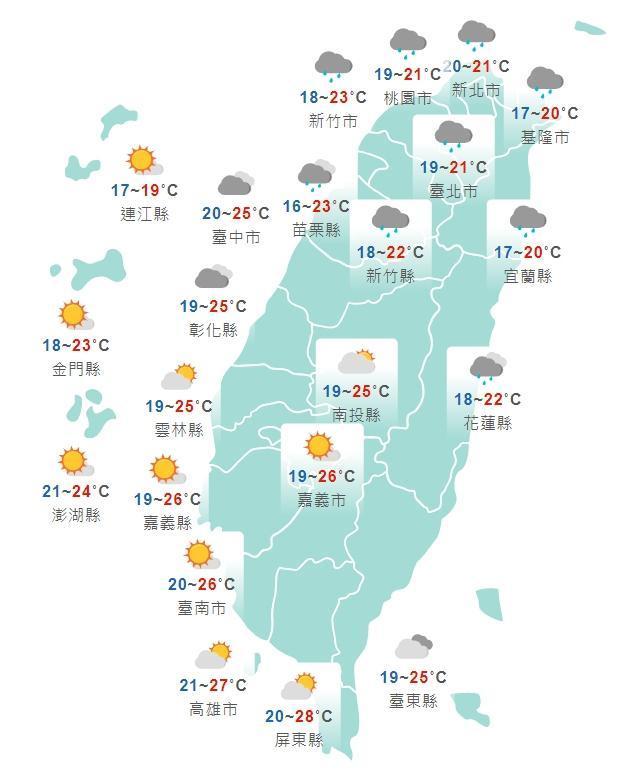 新北清晨12 4度 今起回溫 北東有雨下週再變天